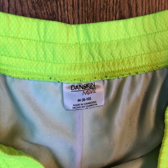 Danskin florescent yellow shorts - Picture 4 of 7